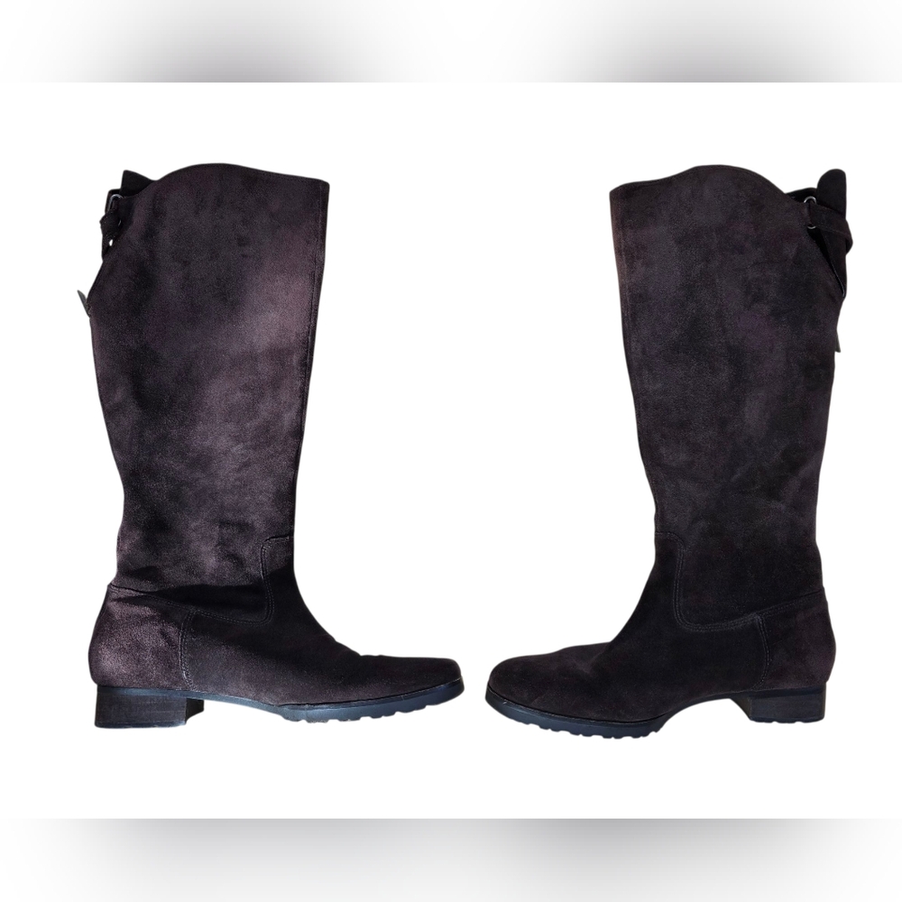 Calvin Klein Brown Mid-Calf Boots With Buckle Detail Size 9